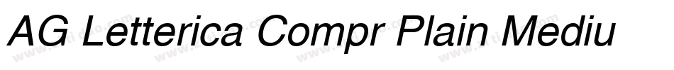 AG Letterica Compr Plain Medium字体转换